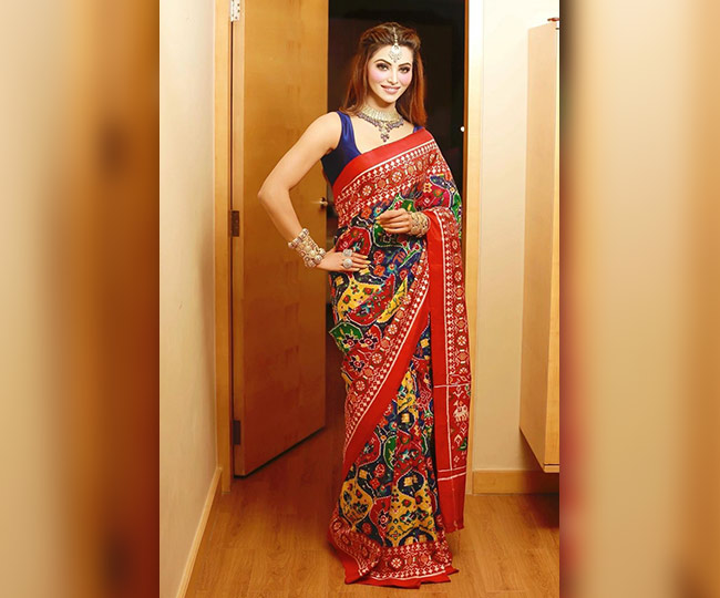 Urvashi Rautela साड़ी में आईं नजर, तस्वीरें हुई वायरल  